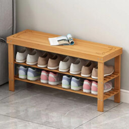 3 Tiers Wooden Shoe Rack Seating Bench Hallway Storage Organiser Holder Stand - thumbnail 9