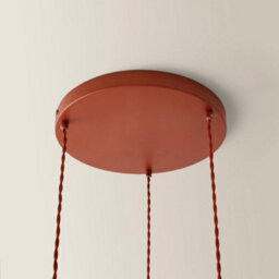Valuelights Akira Burnt Orange 3 Way Hanging Pendant Ceiling Light With Pleated Lampshade - Led Bulbs Included - thumbnail 6