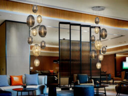 Luminosa Lighting Luminosa Ovila Modern Cluster Drop 9 Light Led Pendant Light, Oval Cognac & Smoke Grey Shades - Uk Stock - thumbnail 2