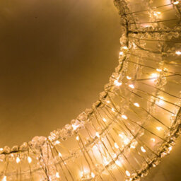 Snowtime Led 38Cm Acrylic Christmas Wreath Decoration With 240 Warm White Lights - thumbnail 5