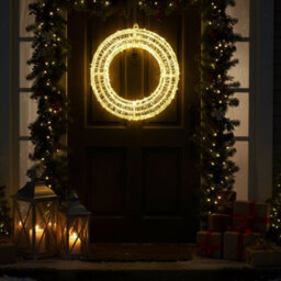 Snowtime Led 38Cm Acrylic Christmas Wreath Decoration With 240 Warm White Lights - thumbnail 2
