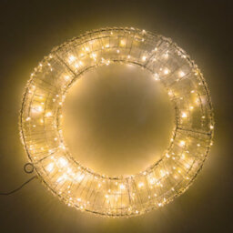 Snowtime Led 38Cm Acrylic Christmas Wreath Decoration With 240 Warm White Lights - thumbnail 7