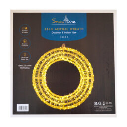 Snowtime Led 38Cm Acrylic Christmas Wreath Decoration With 240 Warm White Lights - thumbnail 3