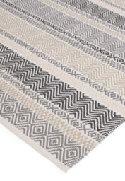 Grey Multi Outdoor Rug, Geometric Striped Stain-Resistant Rug For Patio Decks, 2mm Modern Outdoor Area Rug-160Cm X 230Cm - thumbnail 5