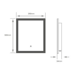 Bubly Bathrooms Malmo Led Bathroom Mirror With Shaver Socket & Demister Pad - 390X500mm, Ip44, Natural White 4000K - thumbnail 5