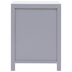 Vidaxl Bedside Cabinet Grey 38X28X52 Cm Paulownia Wood - thumbnail 3