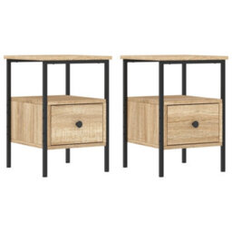 Berkfield Bedside Cabinets 2 Pcs Sonoma Oak 34X36X50 Cm Engineered Wood - thumbnail 2