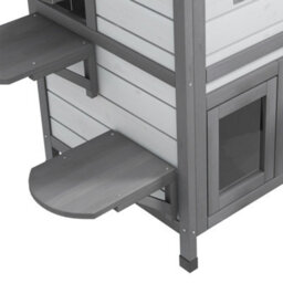 Pawhut Kitten Condo With Openable Roof, Catio Enclosure Furniture, White - thumbnail 9