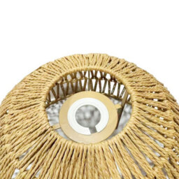 Handwoven Boho Coastal Ceiling Light Shade - Natural Wicker Pendant Lampshade  30Cm - thumbnail 7