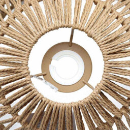 Handwoven Boho Coastal Ceiling Light Shade - Natural Wicker Pendant Lampshade  30Cm - thumbnail 4