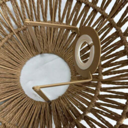 Handwoven Boho Coastal Ceiling Light Shade - Natural Wicker Pendant Lampshade  30Cm - thumbnail 5