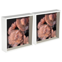 "Nicola Spring 3D Deep Box Photo Frames - 10 X 10"" - White - Pack Of 5" - thumbnail 1