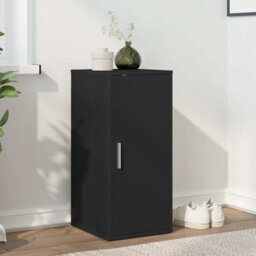 Berkfield Durable Shoe Cabinet Black 32X35X70 Cm Engineered Wood - thumbnail 2