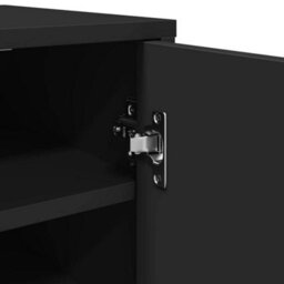 Berkfield Durable Shoe Cabinet Black 32X35X70 Cm Engineered Wood - thumbnail 9