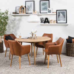 Furniture To Go Nagano Round Dining Table In Oak - thumbnail 4