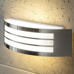 CGC Lighting Cgc Stainless Steel Curved Outdoor Garden Wall Light