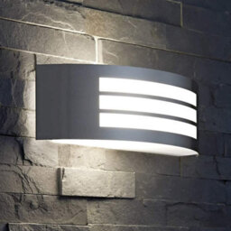 CGC Lighting Cgc Stainless Steel Curved Outdoor Garden Wall Light - thumbnail 2