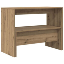 Walplus 3 Piece Dining Table And Bench Set Atisian Oak Engineered Wood - thumbnail 4