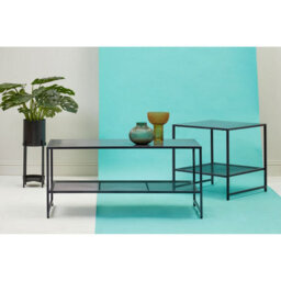 Orsina Convenient Black Metal Coffee Table, Sleek Coffee Table For Livingroom, Industrial Design Decorative Table - thumbnail 5