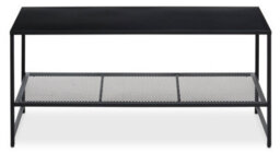 Orsina Convenient Black Metal Coffee Table, Sleek Coffee Table For Livingroom, Industrial Design Decorative Table - thumbnail 1