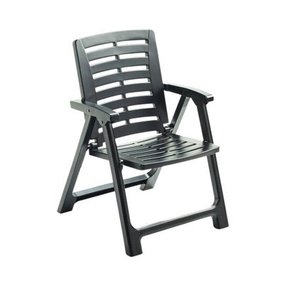 Urbn-Living Anthracite - Outdoor Folding Garden Chairs With Arms - image 1