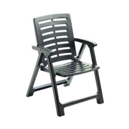 Urbn-Living Anthracite - Outdoor Folding Garden Chairs With Arms