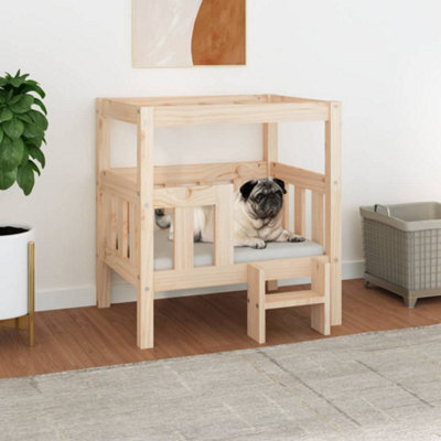 Berkfield Dog Bed 65.5X43X70 Cm Solid Wood Pine - image 1
