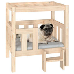 Berkfield Dog Bed 65.5X43X70 Cm Solid Wood Pine - thumbnail 4