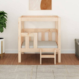 Berkfield Dog Bed 65.5X43X70 Cm Solid Wood Pine - thumbnail 3