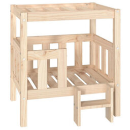 Berkfield Dog Bed 65.5X43X70 Cm Solid Wood Pine - thumbnail 2