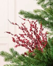 WeRChristmas 48 Cm Frosted Red Berry Christmas Decoration Pick - thumbnail 2