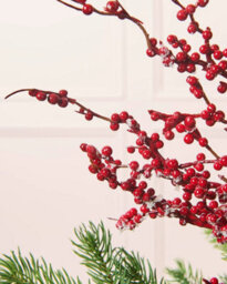 WeRChristmas 48 Cm Frosted Red Berry Christmas Decoration Pick - thumbnail 4