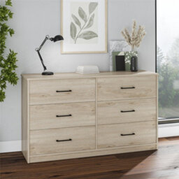 Dorel Brez Build Pearce 6 Drawer Dresser Light Oak Look - thumbnail 2