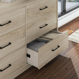 Dorel Brez Build Pearce 6 Drawer Dresser Light Oak Look - thumbnail 3