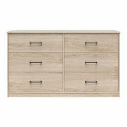 Dorel Brez Build Pearce 6 Drawer Dresser Light Oak Look - thumbnail 4