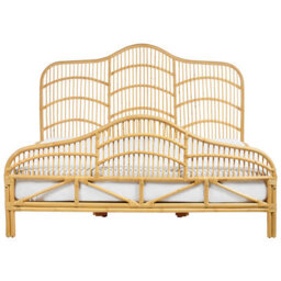 Beliani Bed Rattan Domeyrot 180 X 200 Cm (Eu Super King) Light Brown - thumbnail 5