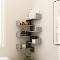 Berkfield Wall Corner Shelves 2 Pcs Grey Sonoma 40X40X50 Cm Engineered Wood - thumbnail 1
