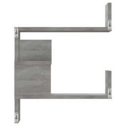 Berkfield Wall Corner Shelves 2 Pcs Grey Sonoma 40X40X50 Cm Engineered Wood - thumbnail 5