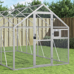 Walplus Silver Aviary 1.79X8X1.85 M Aluminium Bird Cage