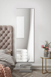 "Mirroroutlet Artus  Silver Aluminium Edged Wall Leaner Mirror 47"" X 16"" (120Cm X 40Cm)" - thumbnail 2