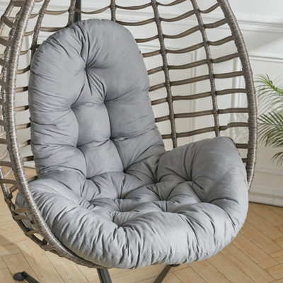 Living And Home Garden Hammock Seat Pad Dark Grey Thicken Swing Chair Hanging Egg Chair  Cushion For Indoor Outdoor W 95 Cm X H 75 Cm - image 1