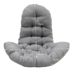 Living And Home Garden Hammock Seat Pad Dark Grey Thicken Swing Chair Hanging Egg Chair  Cushion For Indoor Outdoor W 95 Cm X H 75 Cm - thumbnail 6