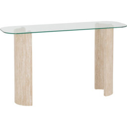 Seconique Modena Console Table - Cream Marble Effect - thumbnail 2