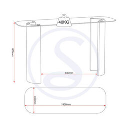 Seconique Modena Console Table - Cream Marble Effect - thumbnail 6