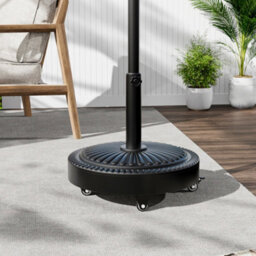 Thehotsale 25Kg Parasol Base Heavy Duty Round Cement Umbrella Stand  For Patio Deck Poolside With Wheels - thumbnail 2
