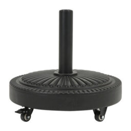 Thehotsale 25Kg Parasol Base Heavy Duty Round Cement Umbrella Stand  For Patio Deck Poolside With Wheels - thumbnail 3