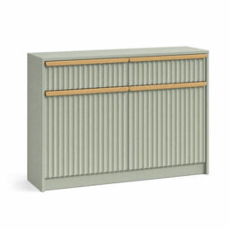 Fwstyle Lania 2 Door 2 Drawer Green Scalloped Hallway Sideboard Storage Unit (H) 77 (W) 110 (D) 40Cm - thumbnail 4
