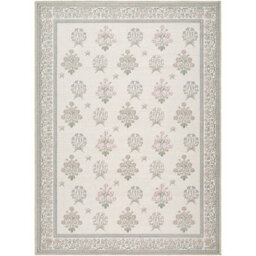Livabliss Thistle-Washable Beige Green Pink Blue Modern Floral Living Dining Rug 160 X 220 Cm Easy Care, Non Shedding - thumbnail 2