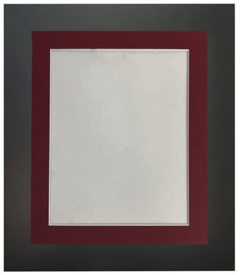 Frames By Post Metro Black Frame With Red Mount For Image Size A2 - image 1