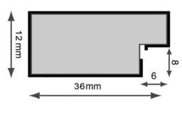 Frames By Post Metro Black Frame With Red Mount For Image Size A2 - thumbnail 2